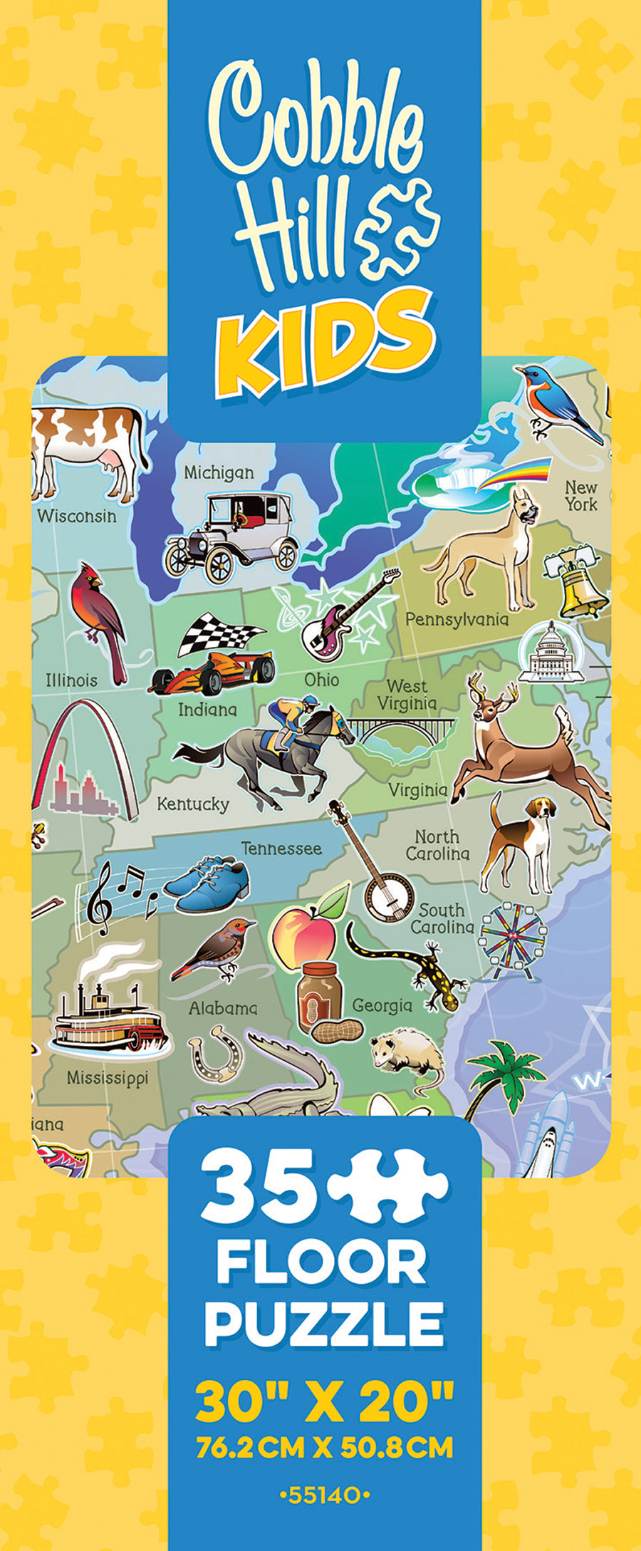 cobble-hill-floor-puzzles-map-of-the-usa-bodenpuzzle-35-teile-karte image 3