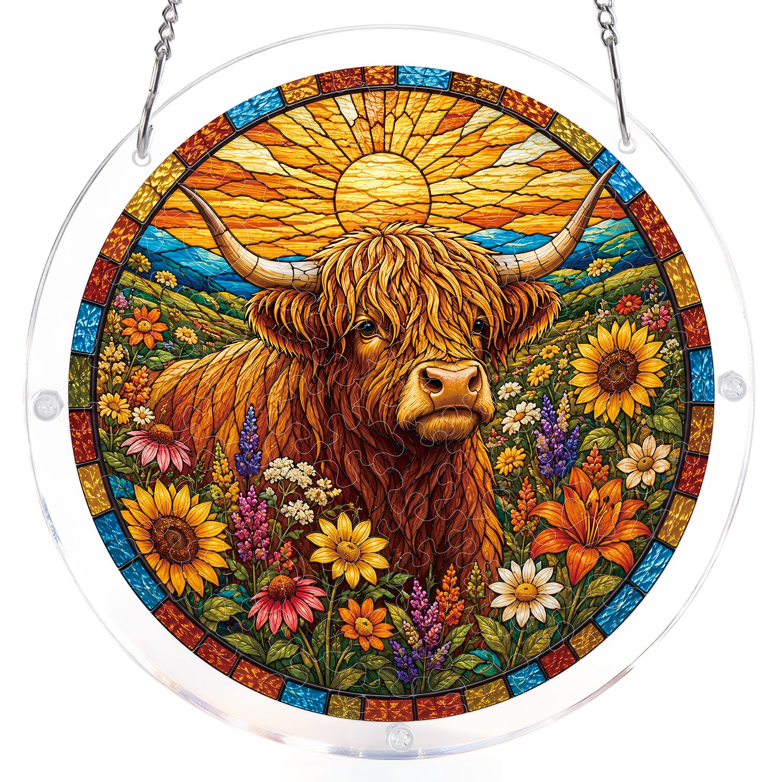 kaayee-blooming-highland-cow-suncatcher-fensterbild-medium-acryl image 7