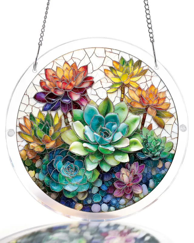 kaayee-succulent-garden-suncatcher-fensterbild-medium image 1