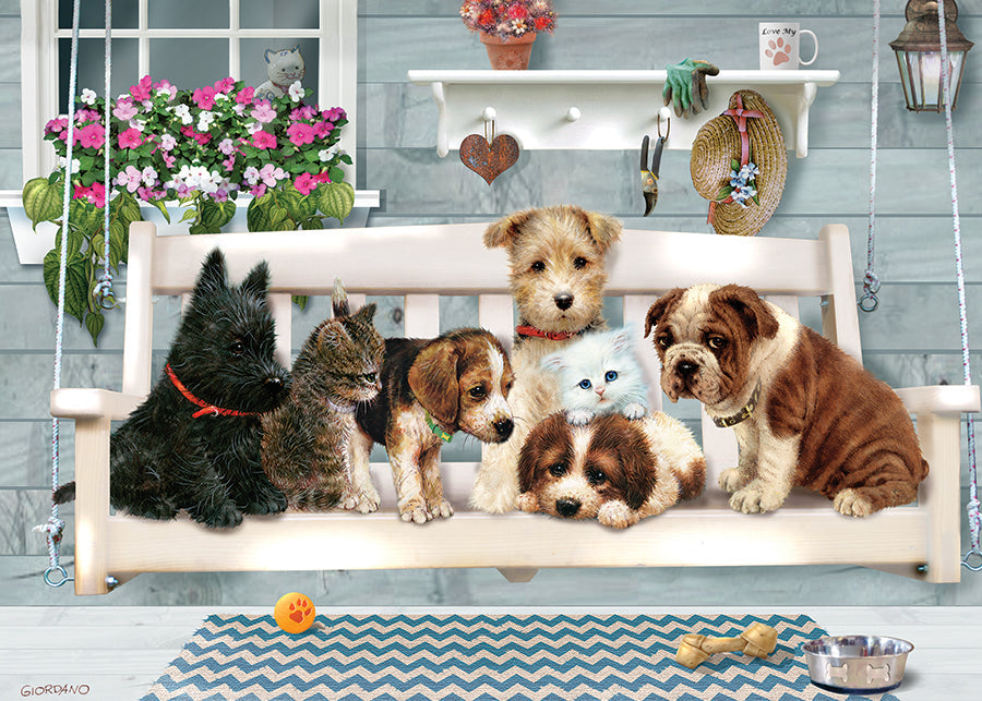 cobble-hill-tray-puzzles-porch-swing-buddies-rahmenpuzzle-35-teile image 3