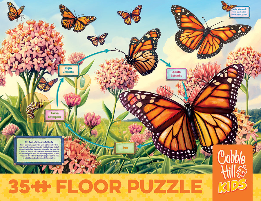 cobble-hill-floor-puzzles-life-cycle-monarch-puzzle-35-teile image 4