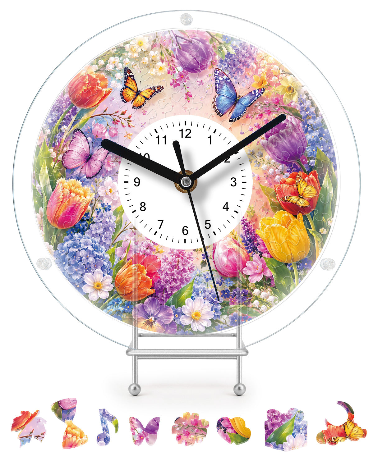 kaayee-clock-kit-tulips-of-spring-puzzle-uhr-acryl-regular image 1