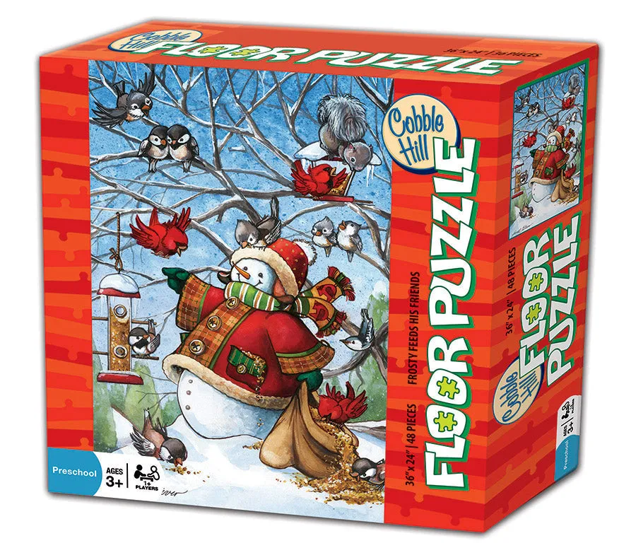 cobble-hill-floor-puzzles-frosty-feeds-his-friends-puzzle-48-teile image 1