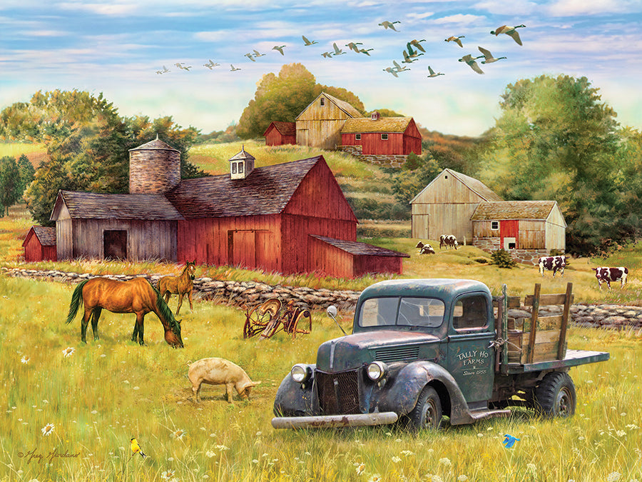 cobble-hill-easy-handling-summer-afternoon-puzzle-275-teile-farm image 2