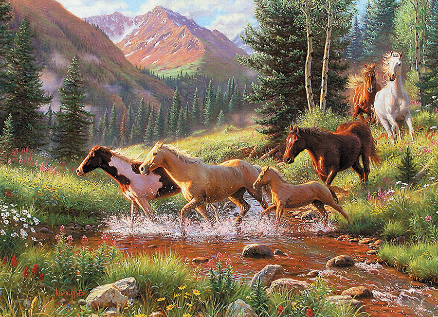 cobble-hill-horse-stream-35-teile-rahmenpuzzle-pferde image 3