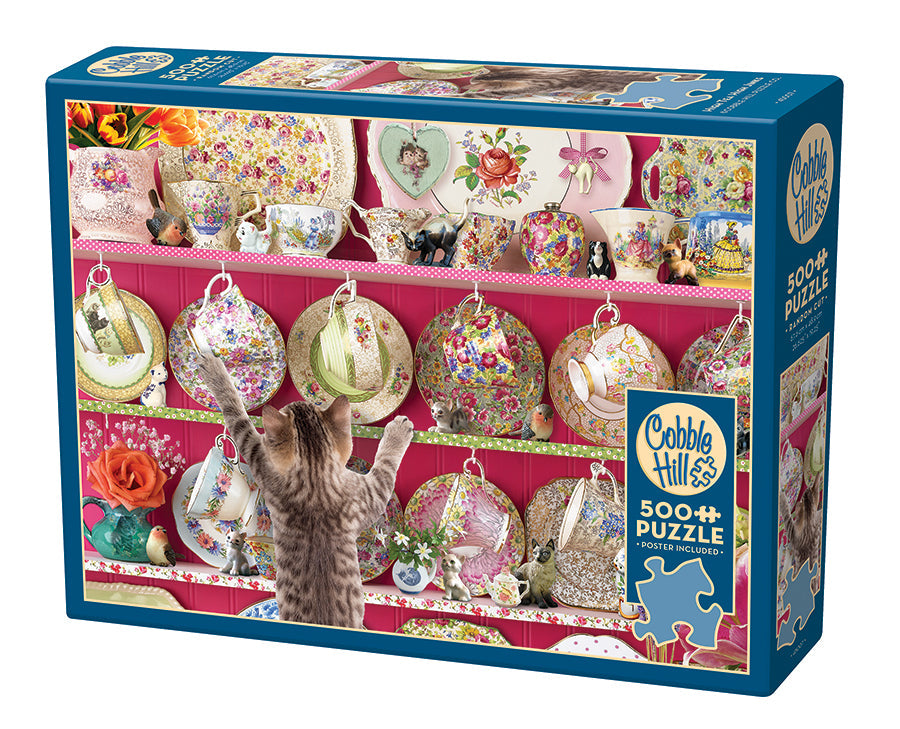 cobble-hill-500-piece-high-tea-high-jinks-puzzle-katzen-500-teile image 1
