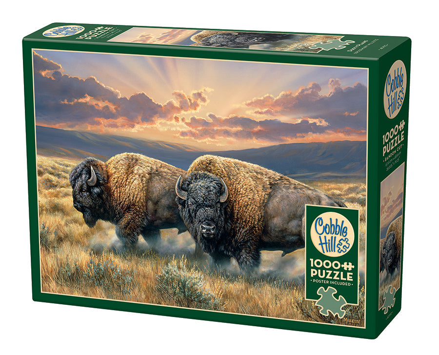 cobble-hill-1000-piece-dusty-plains-puzzle-1000-teile-bison image 1
