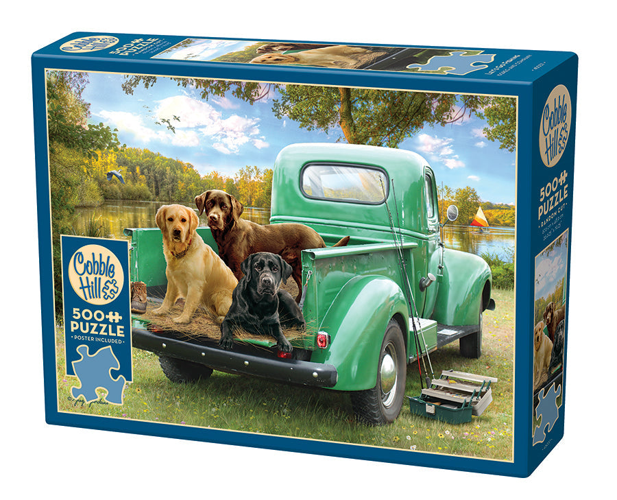 cobble-hill-let-s-go-fishing-puzzle-500-teile-hunde image 1