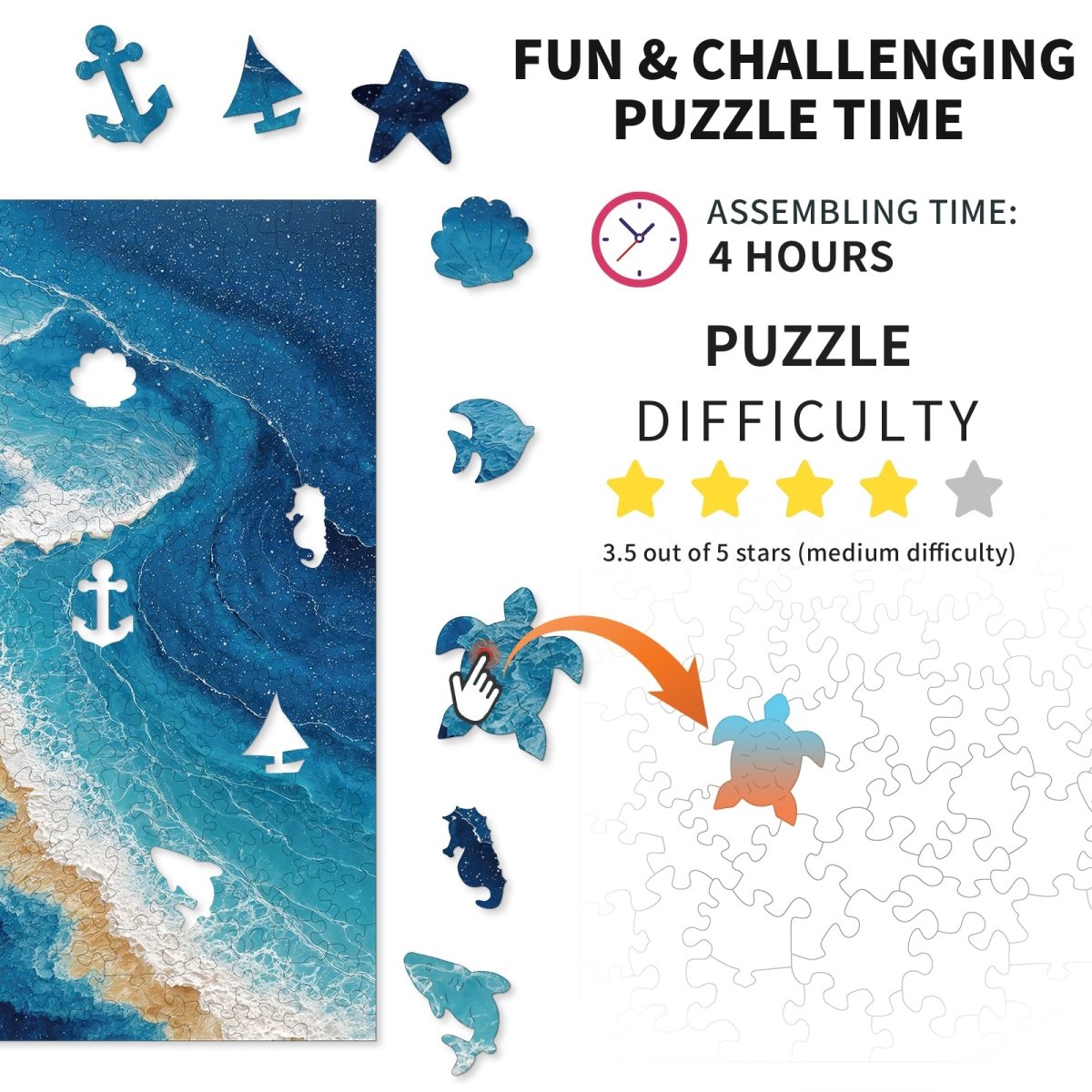 kaayee-ocean-waves-holzpuzzle-welle-medium image 4