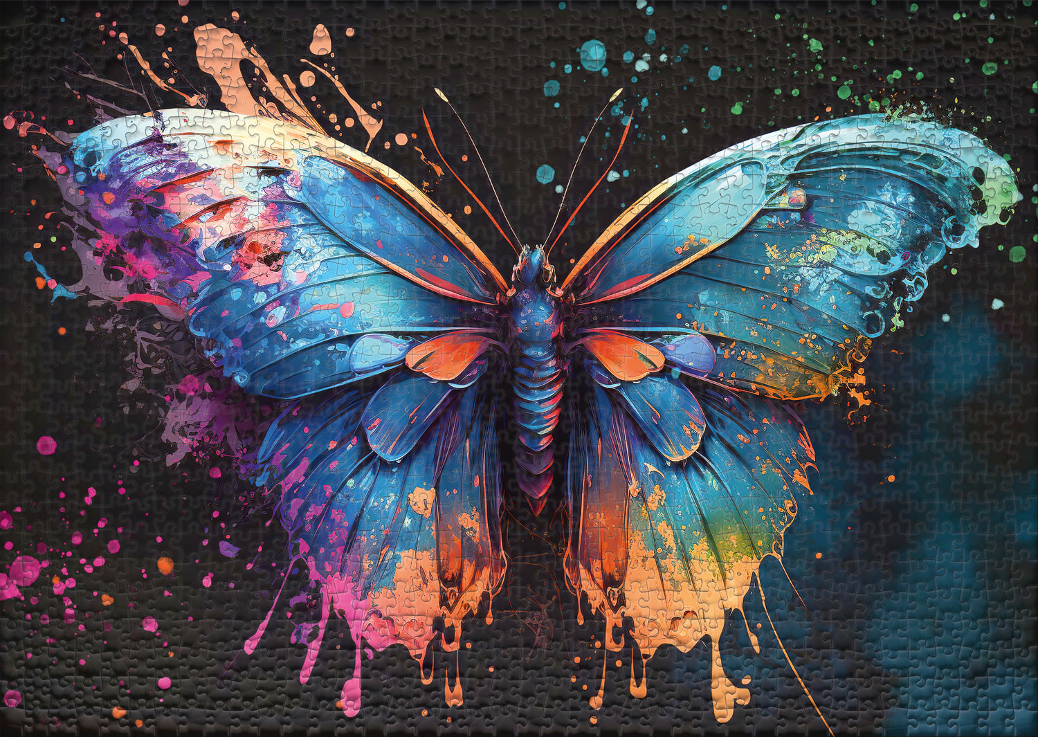 ulmer-puzzleschmiede-magic-butterfly-schmetterling-puzzle-1000 image 2