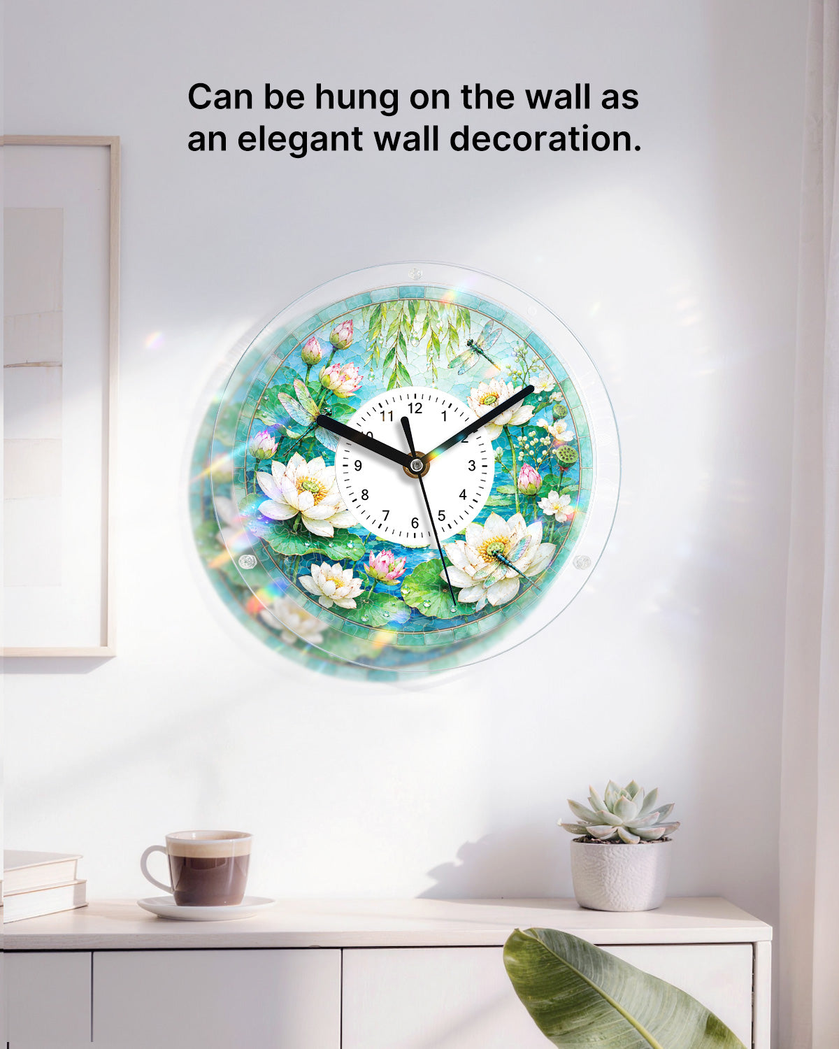 kaayee-lotus-pond-serenity-puzzle-uhr-acryl-regular-size image 4