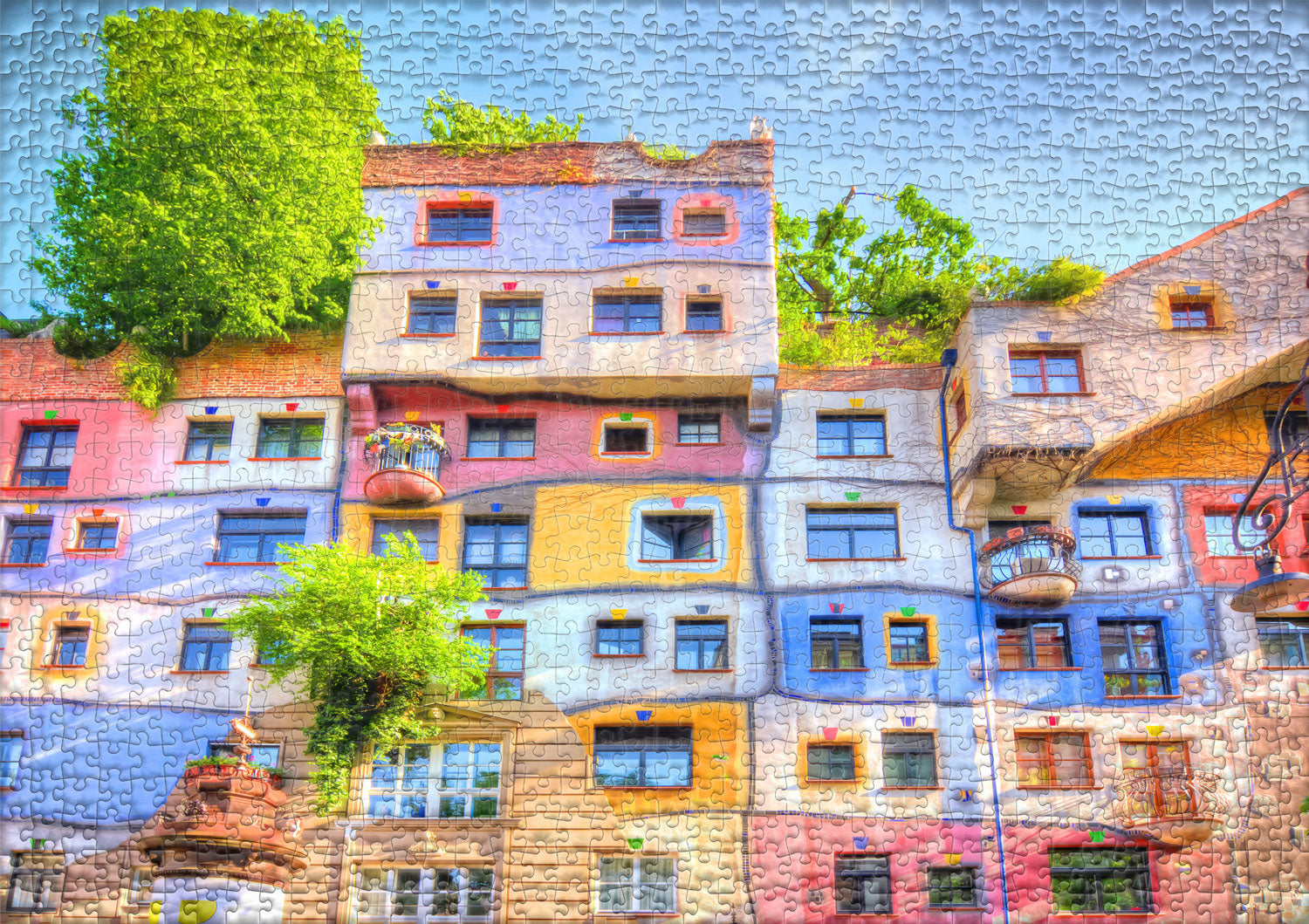 ulmer-puzzleschmiede-hundertwasser-haus-puzzle-1000-teile-wien image 2