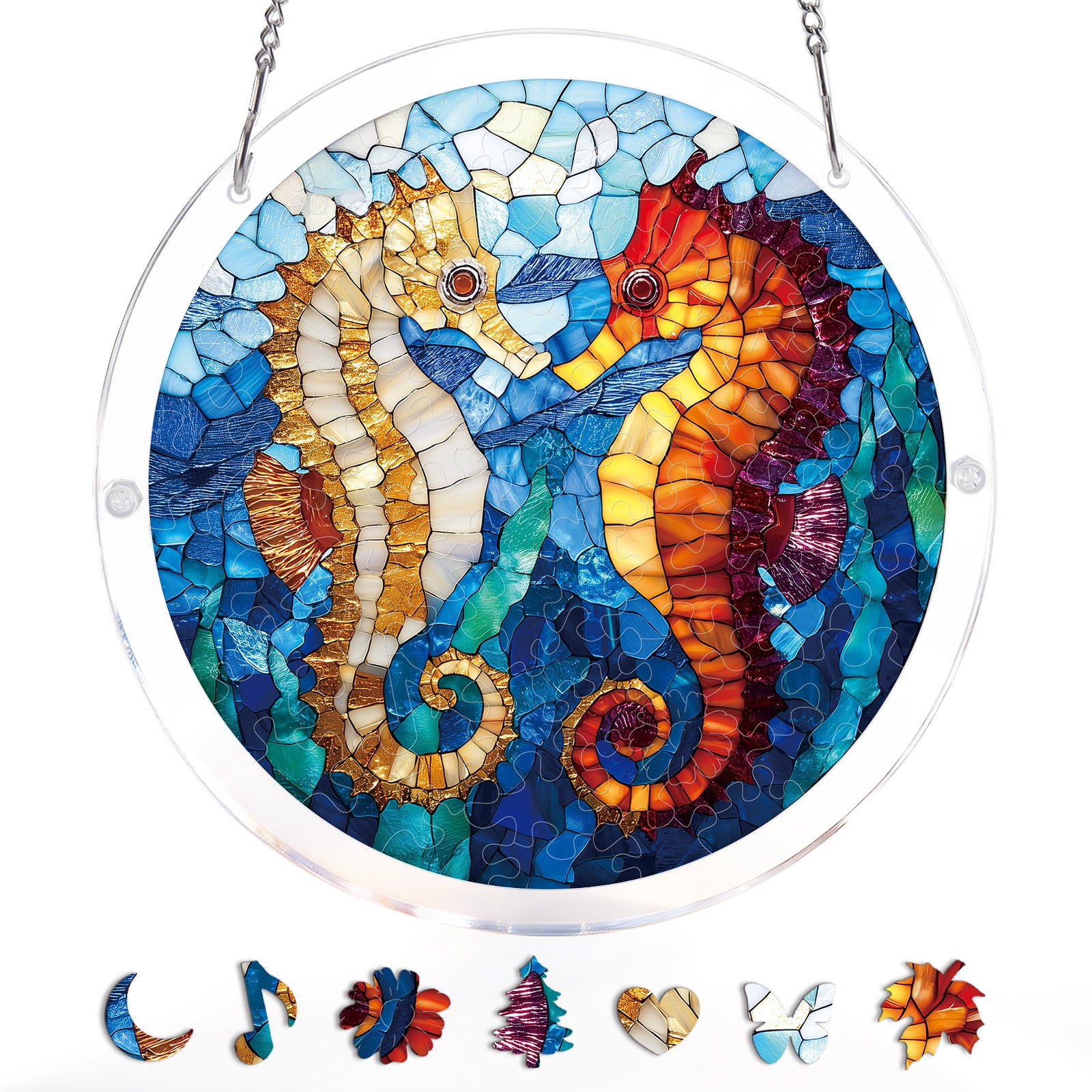 kaayee-suncatcher-puzzle-dreamy-seahorses-fensterbild-acryl image 3