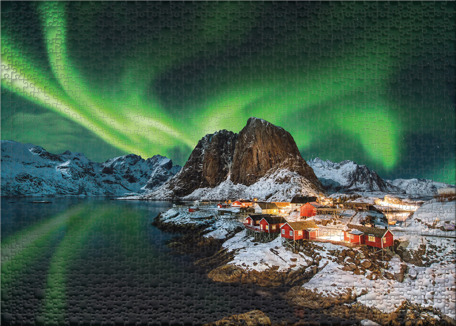 ulmer-puzzleschmiede-puzzle-500-teile-aurora-borealis-nordlichter-puzzle image 2