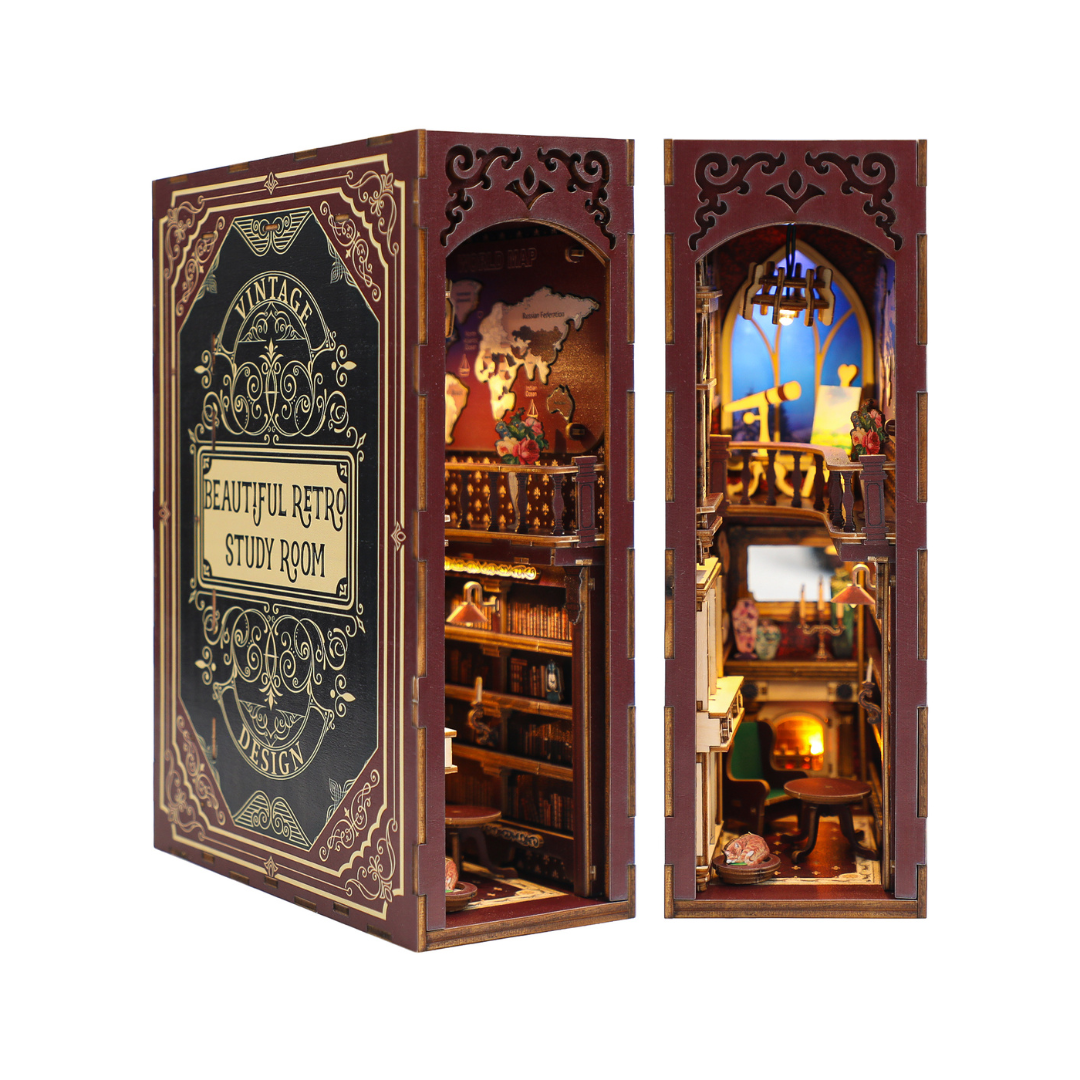 kaayee-retro-study-room-book-nook-kit-3d-holz image 1