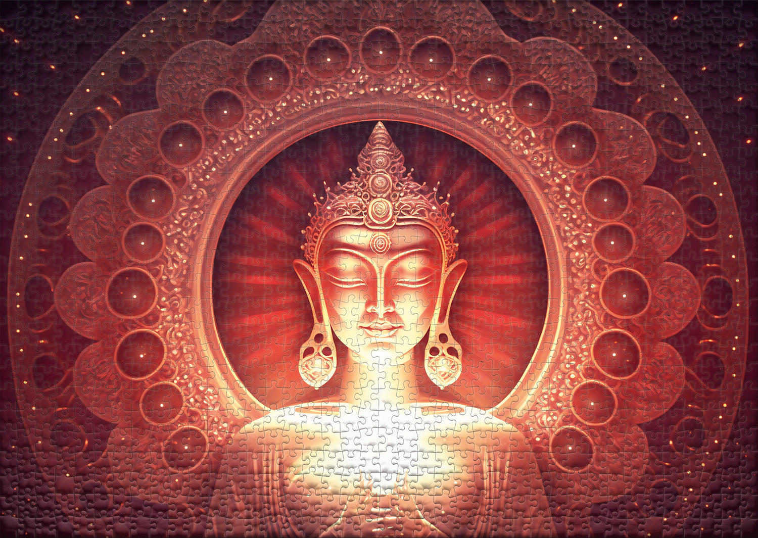 ulmer-puzzleschmiede-stille-erleuchtung-puzzle-1000-teile-buddha image 2