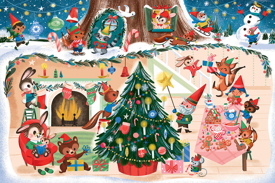 cobble-hill-floor-christmas-cheer-bodenpuzzle-35-teile-weihnachten image 2