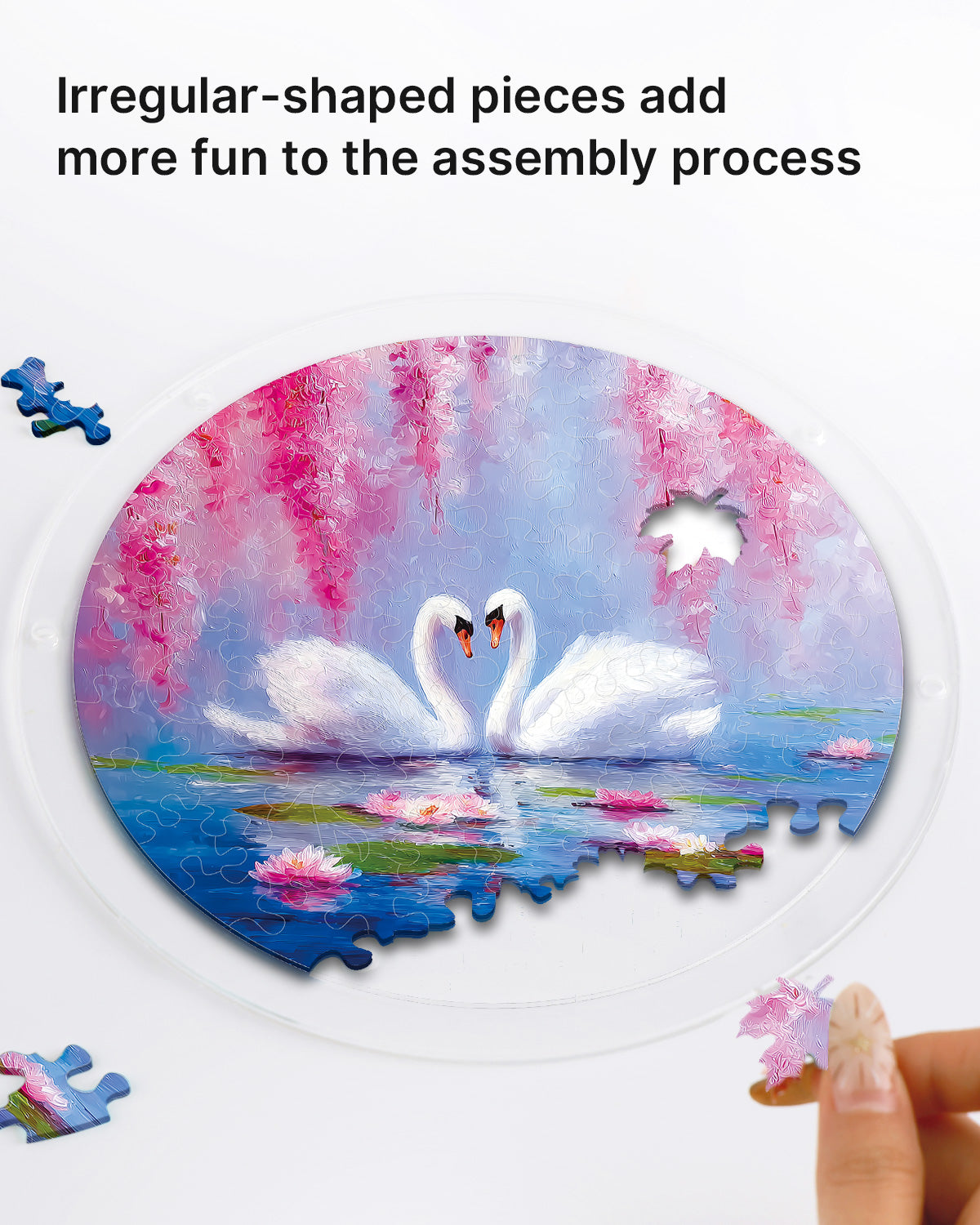 kaayee-suncatcher-swans-in-blossom-lake-fensterbild-m image 2