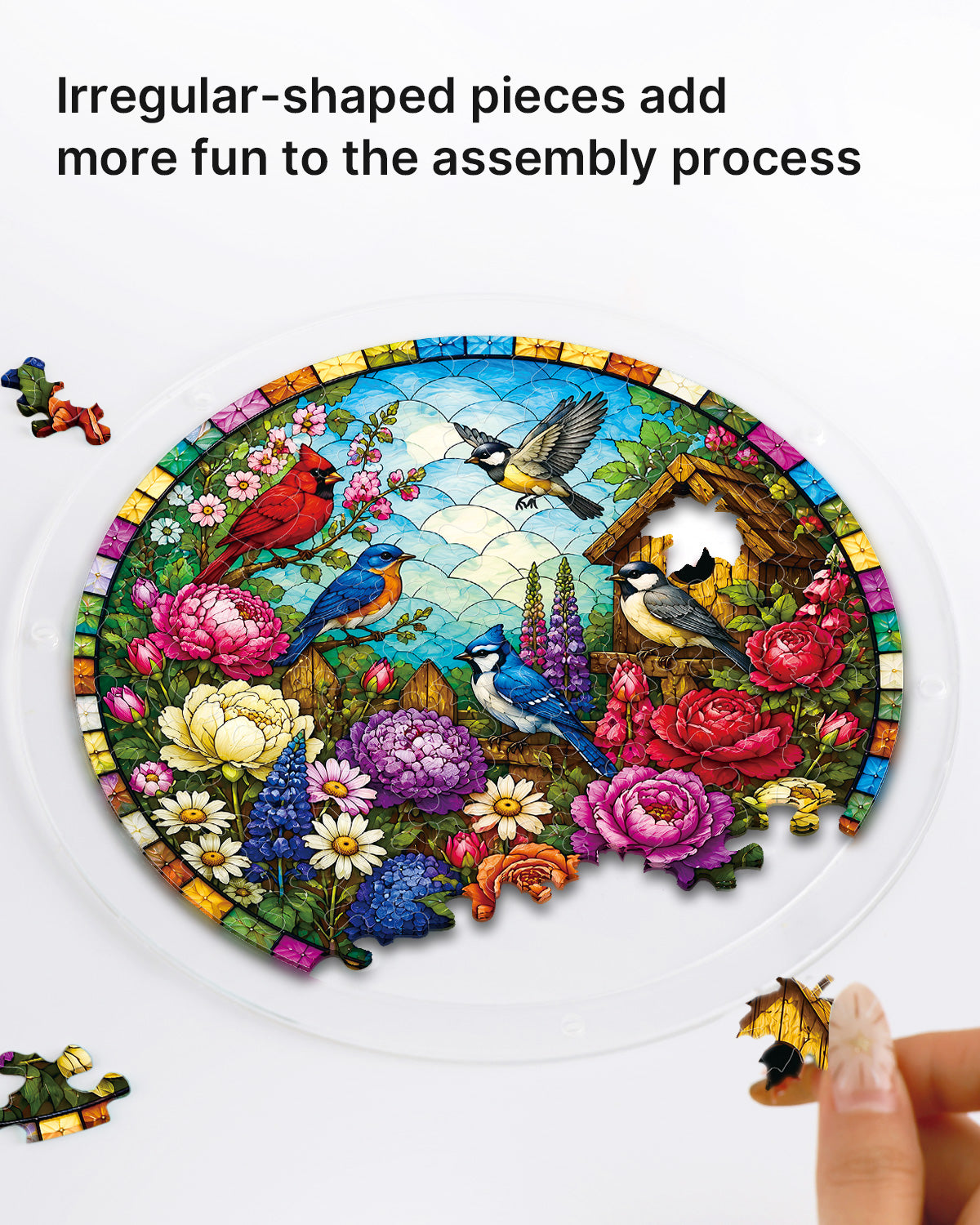 kaayee-suncatcher-puzzle-garden-songbirds-fensterbild-20-8-cm image 2