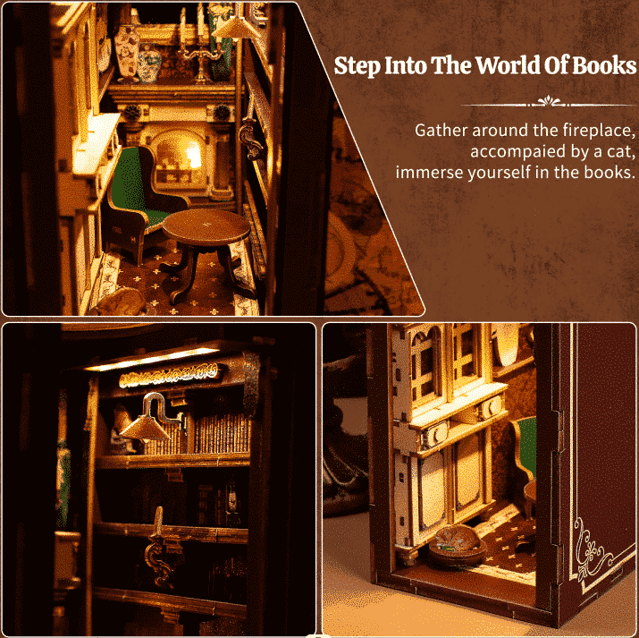 kaayee-retro-study-room-book-nook-kit-3d-holz image 5