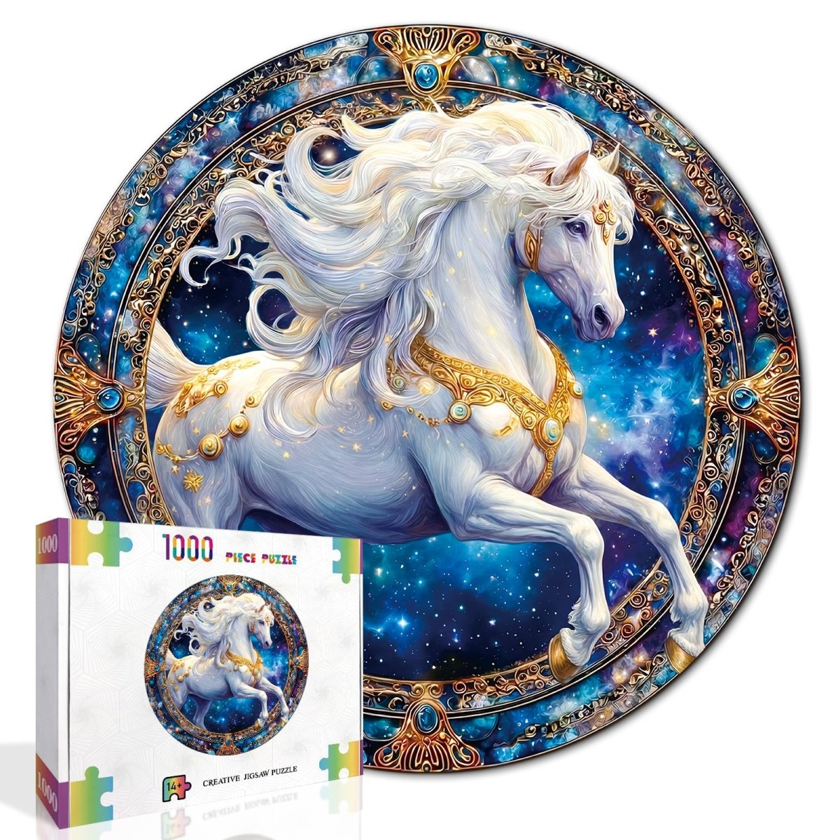 kaayee-cardboard-puzzle-cosmic-horse-1000-teile-standard image 2