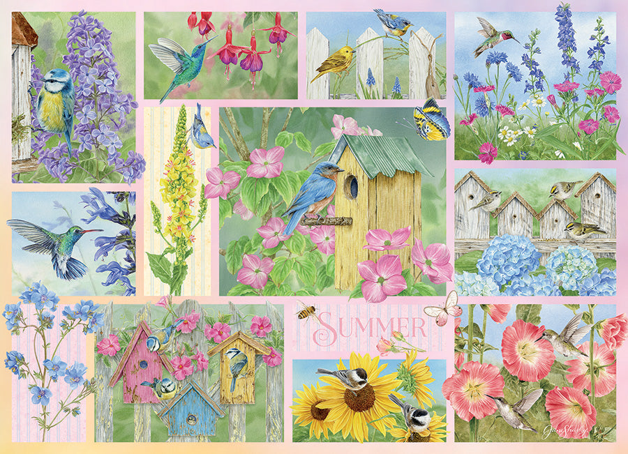 cobble-hill-garden-birds-in-summer-500-teile-puzzle image 2