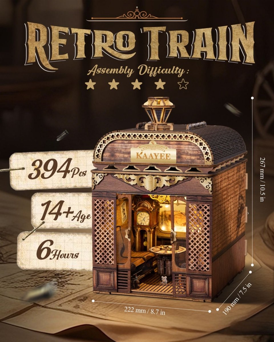 kaayee-book-nook-kit-retro-train-book-nook-holz-led-batterie image 3