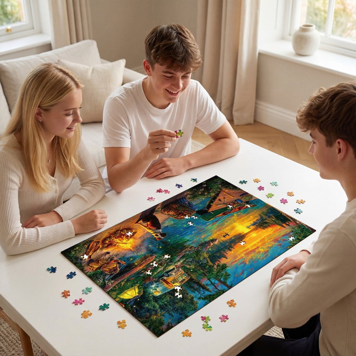 kaayee-cardboard-puzzle-campfire-homecoming-1000-teile-eco image 8