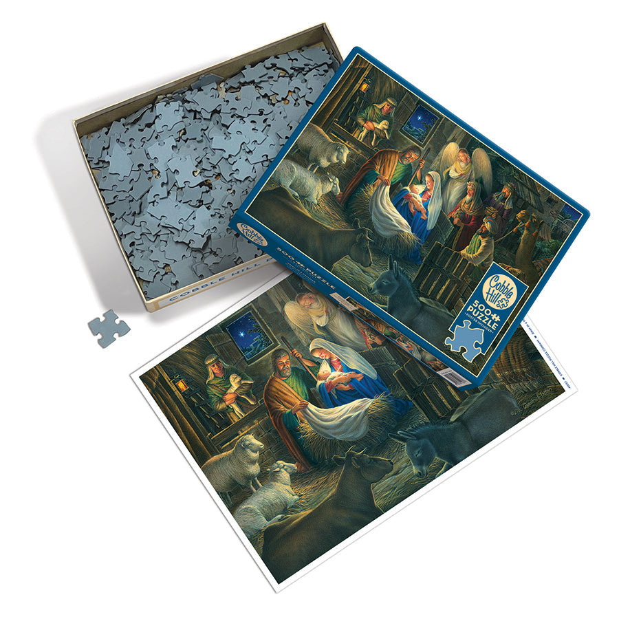 cobble-hill-500-piece-away-in-a-manger-puzzle-500-teile-krippe image 3