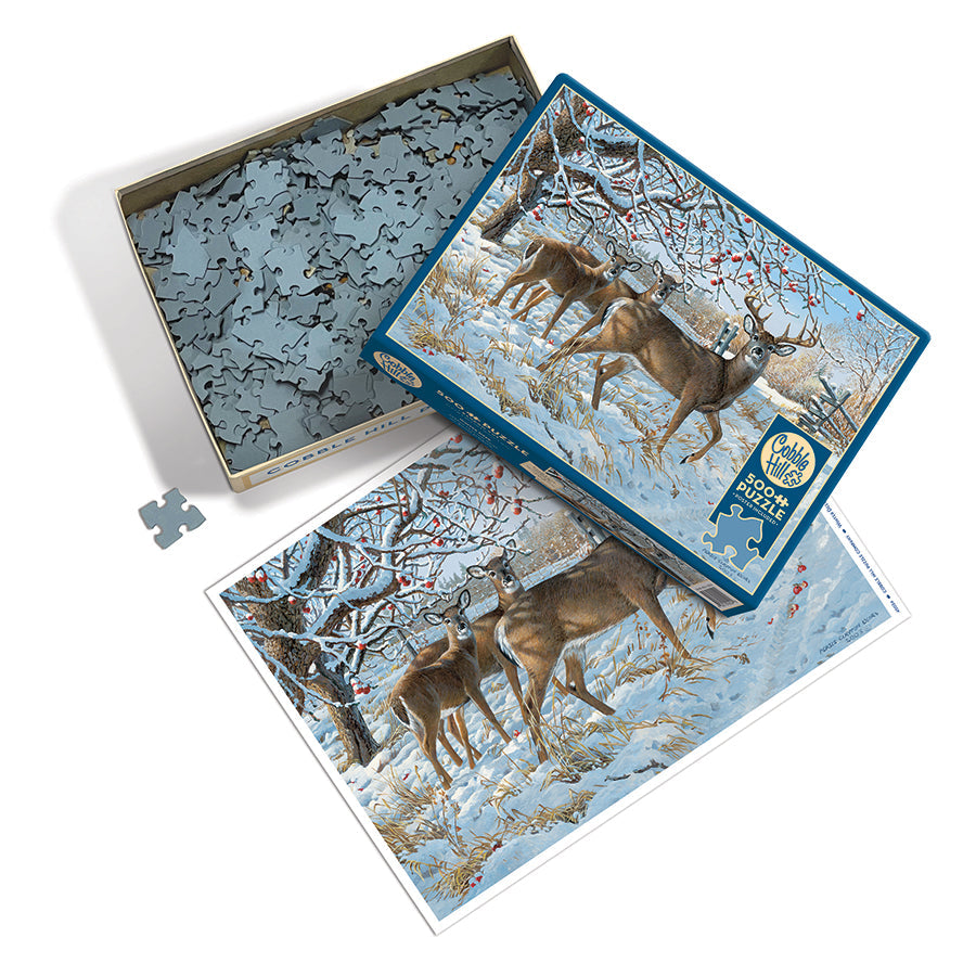 cobble-hill-500-piece-winter-deer-puzzle-500-teile-winter image 3