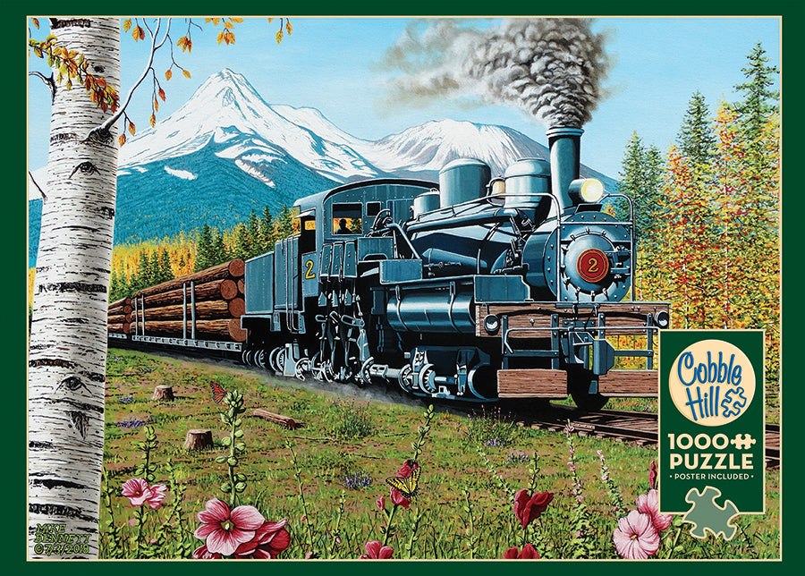 cobble-hill-lumbering-along-puzzle-1000-teile-eisenbahn-zug image 3