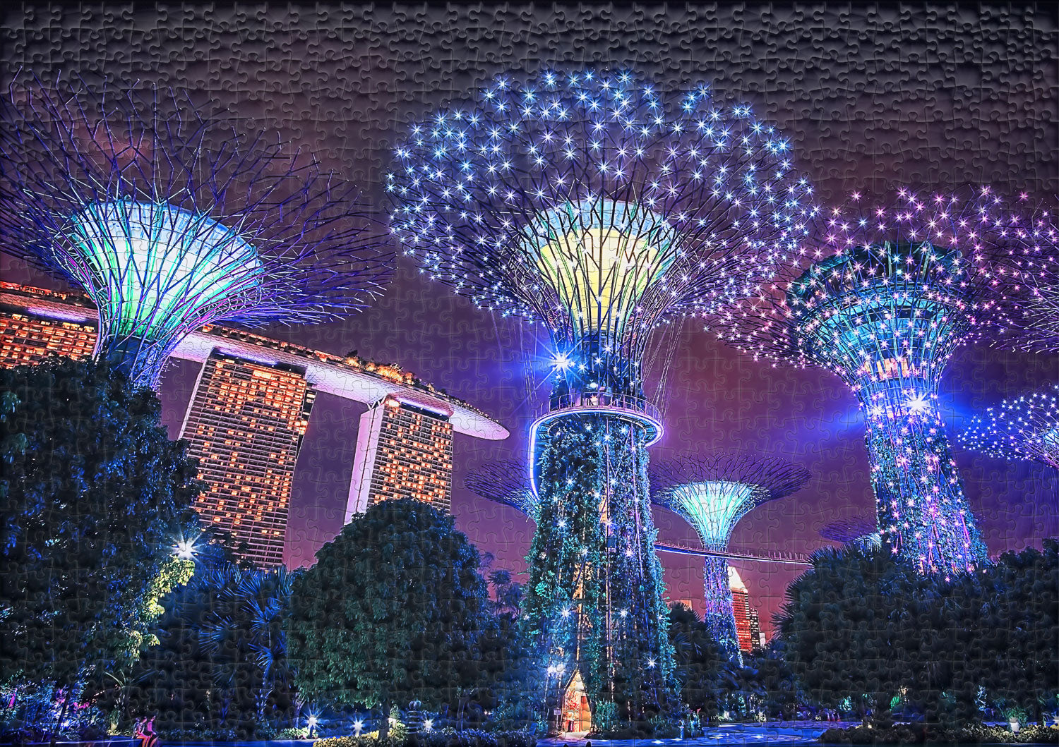 ulmer-puzzleschmiede-magisches-singapur-1000-teile-puzzle-nacht image 2
