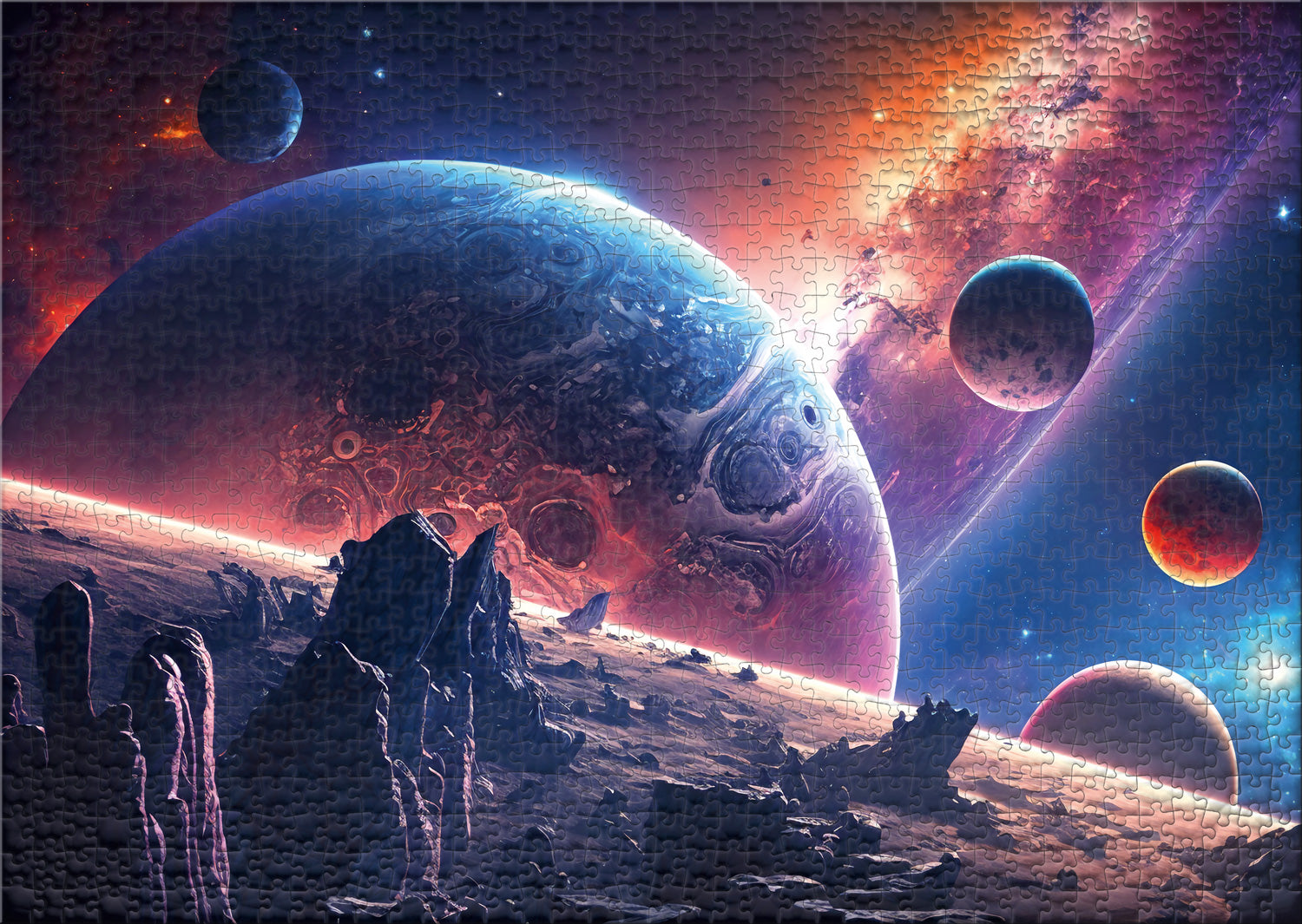ulmer-puzzleschmiede-puzzle-1000-teile-planetensystem-puzzle-weltall image 2