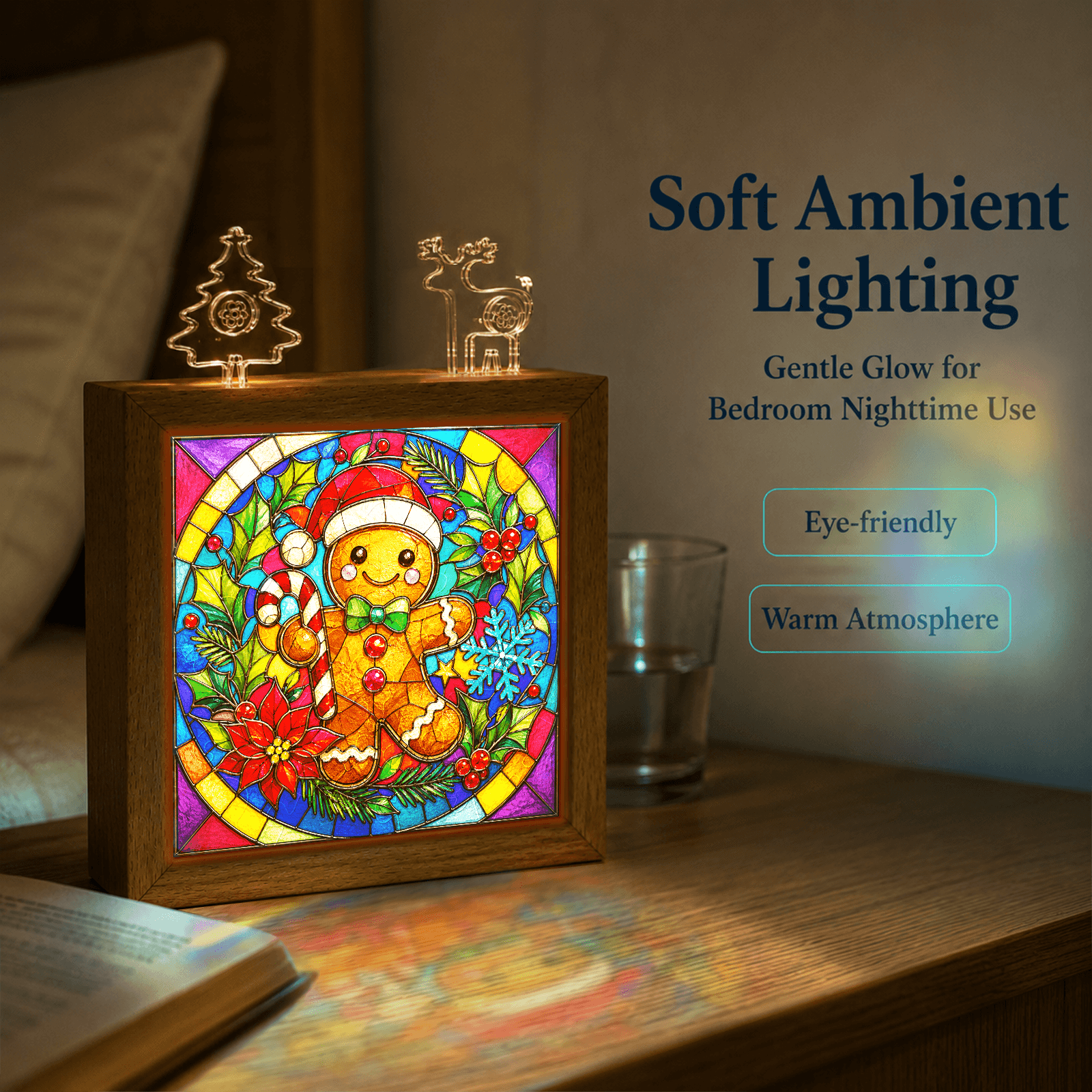 kaayee-night-light-joyful-gingerbread-man-acryl-holzrahmen image 5