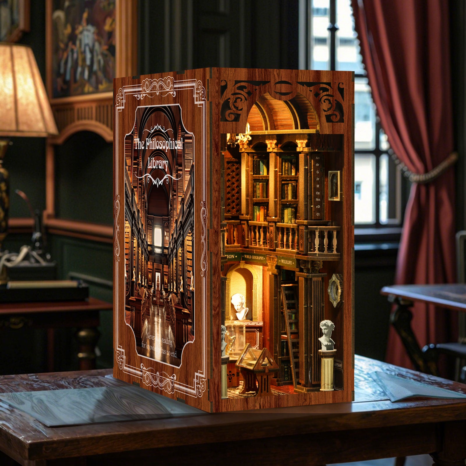 kaayee-philosophical-library-book-nook-bausatz-bibliothek image 2