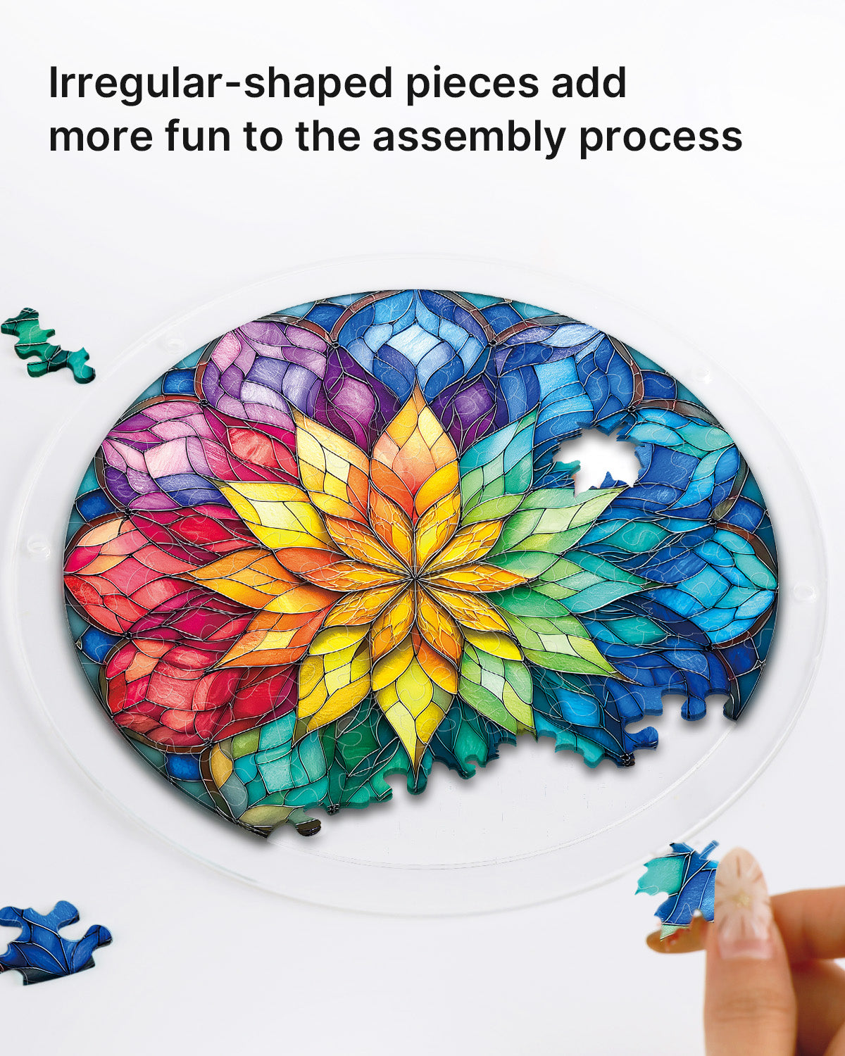 kaayee-suncatcher-flower-wheel-fensterbild-acryl-gro-regenbogen image 2