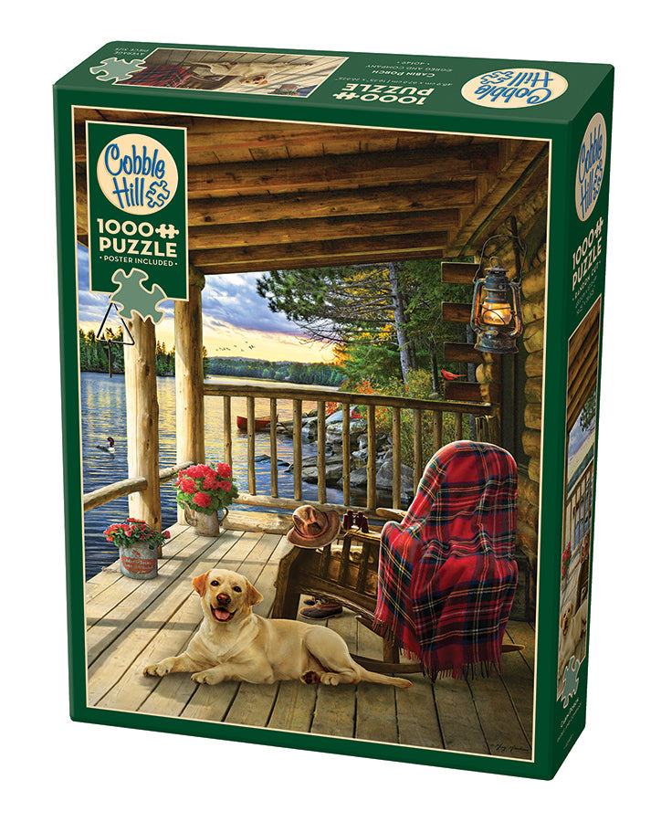 cobble-hill-1000-cabin-porch-puzzle-1000-teile-hunde-h-tte image 1