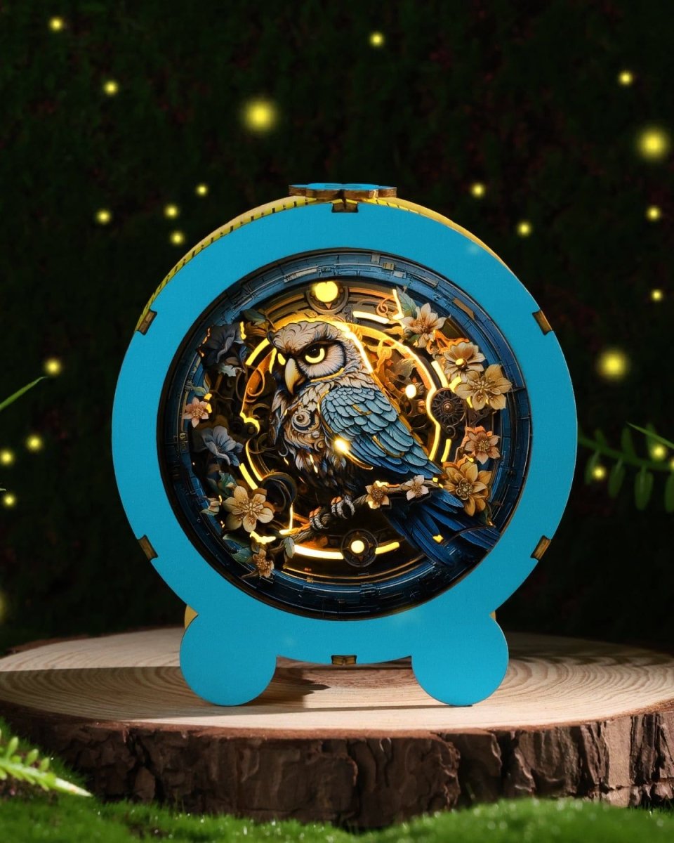 kaayee-night-light-eule-holz-nachtlicht-3d-puzzle image 4