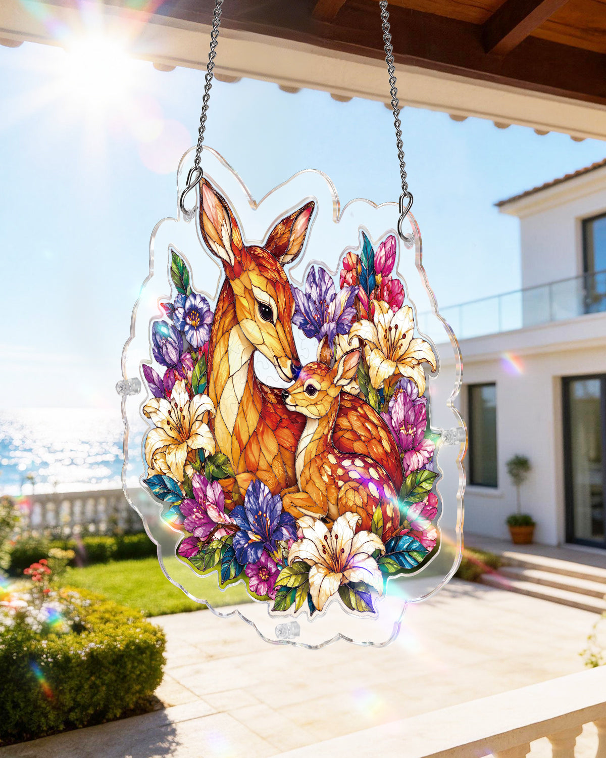 kaayee-suncatcher-puzzle-deer-in-bloom-fensterbild-hirsch image 8