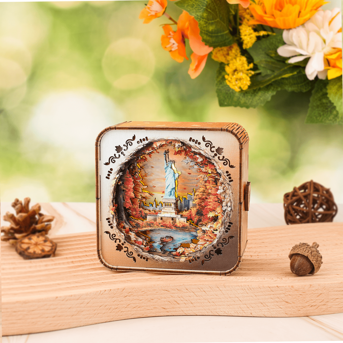 kaayee-statue-of-liberty-holz-nachtlicht-3d-puzzle-licht image 2