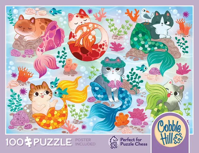 cobble-hill-100-piece-mercats-puzzle-100-teile-katzen-meer image 1
