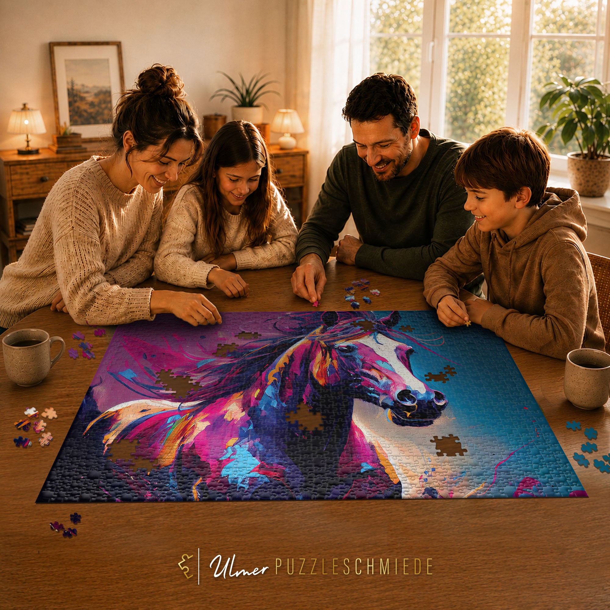 ulmer-puzzleschmiede-puzzle-2000-teile-farbwind-pferde-puzzle image 4