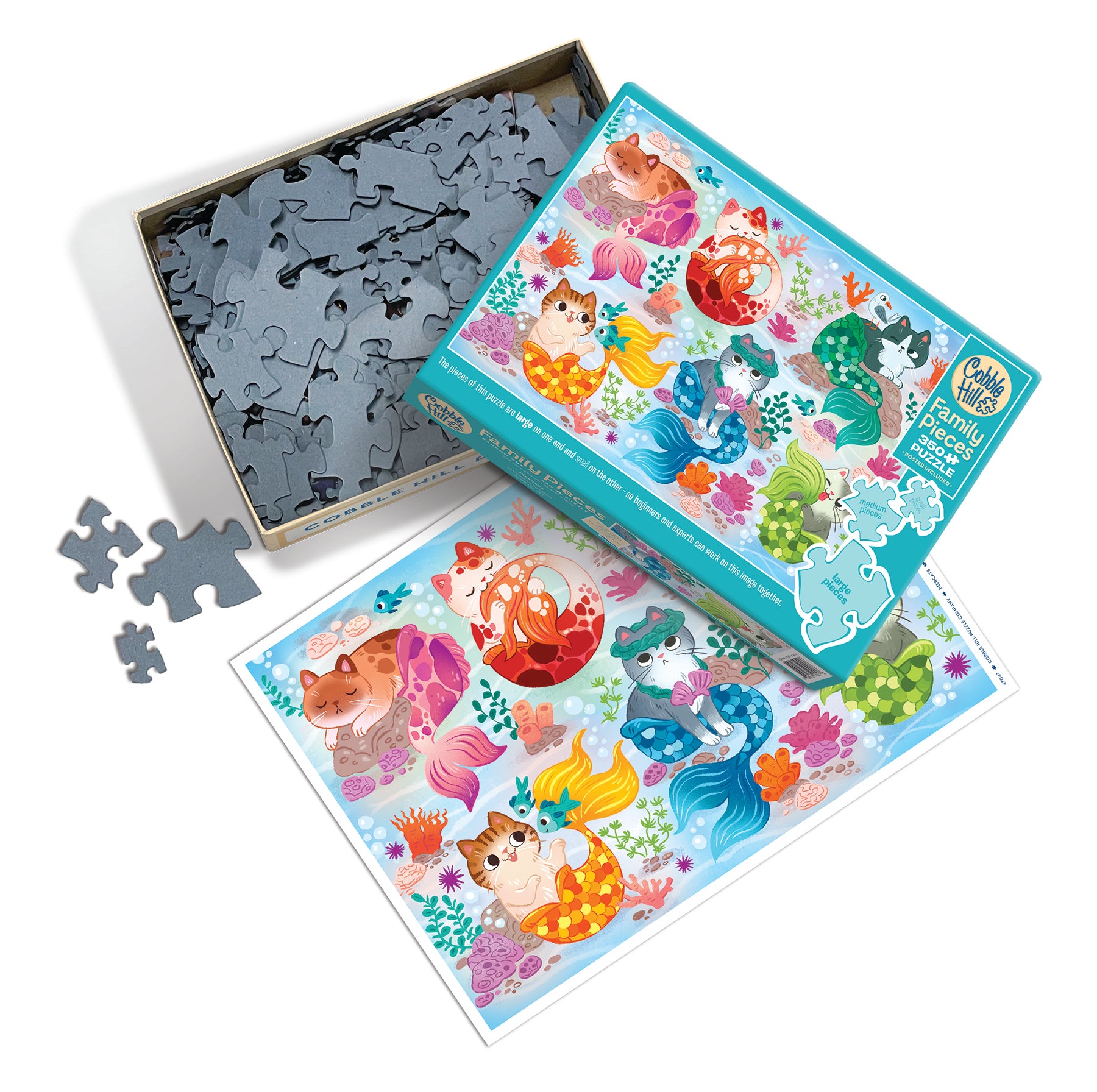 cobble-hill-family-pieces-350-mercats-puzzle-350-teile-katzen image 3