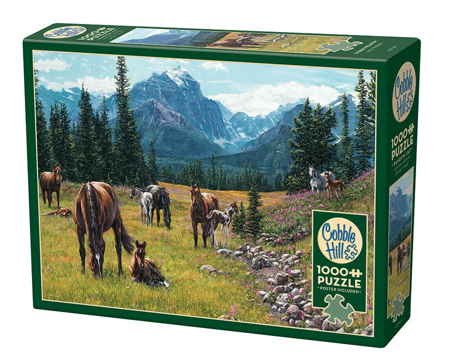 cobble-hill-1000-piece-horse-meadow-puzzle-1000-teile-pferde image 1