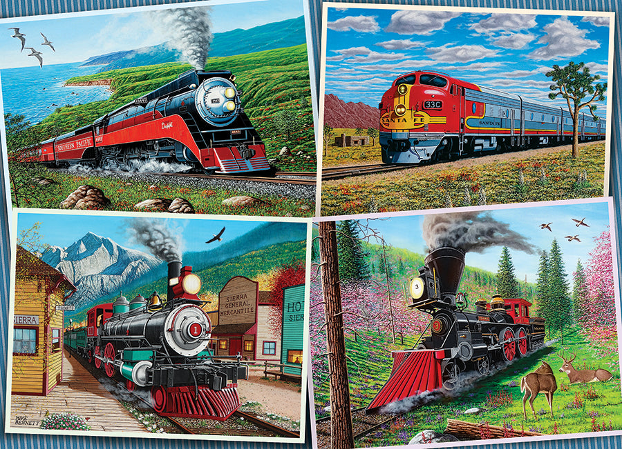 cobble-hill-1000-piece-historic-locomotives-puzzle-1000-teile-zug image 2