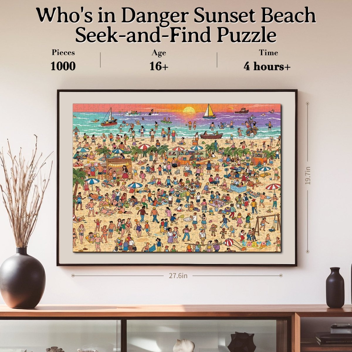 kaayee-cardboard-puzzle-sunset-beach-1000-teile-standard image 5
