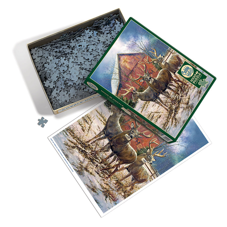 cobble-hill-1000-piece-three-kings-puzzle-1000-teile-winterhirsche image 3