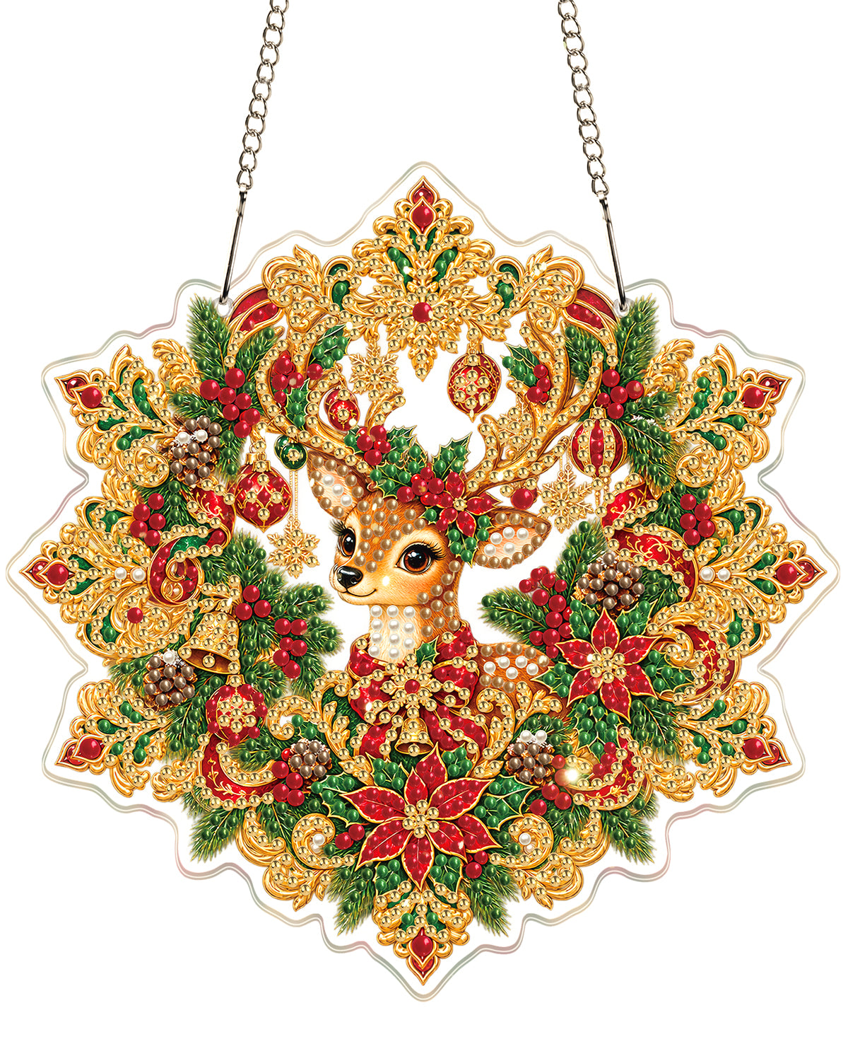 kaayee-suncatcher-puzzle-christmas-deer-fensterbild-20-cm image 1