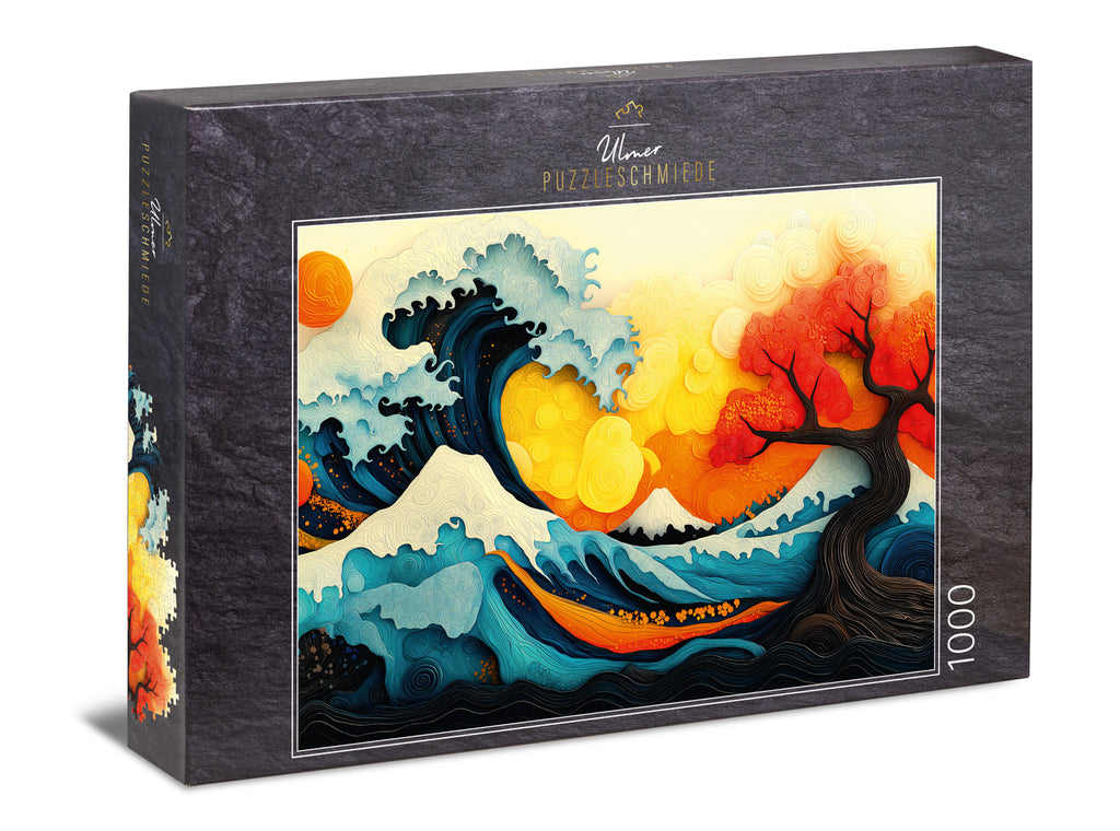 ulmer-puzzleschmiede-welle-feuerbaum-puzzle-1000-teile-natur image 1