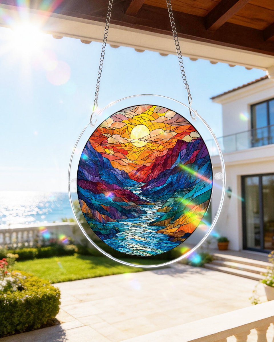 kaayee-suncatcher-puzzle-glazed-mountain-moon-acryl-fensterbild image 4